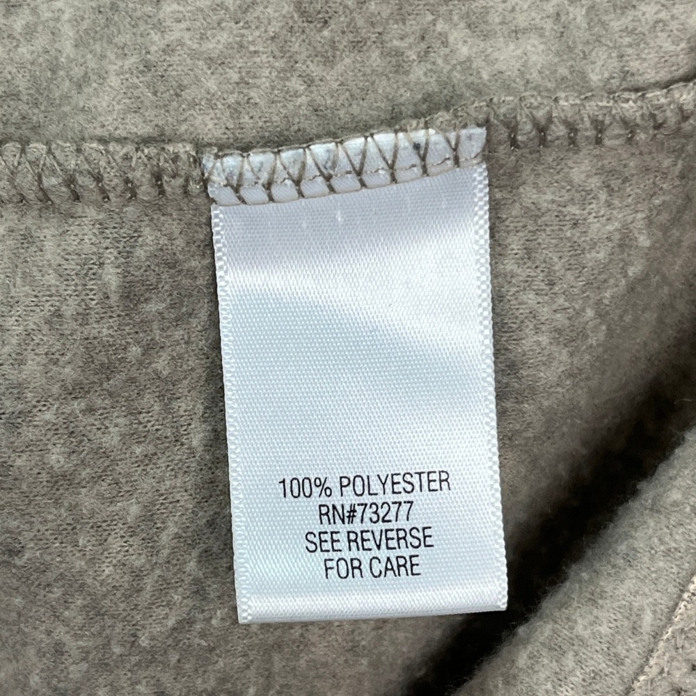 Croft Barrow Pullover Mens Large Gray Long Sleeve 1/4 Zip Mock Neck Fleece EUC - Picture 7 of 10